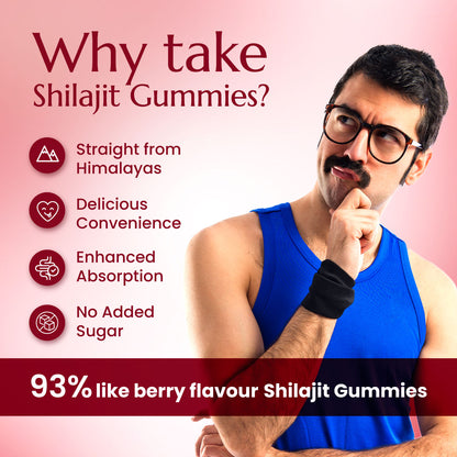 Pure Himalayan Shilajit Gummies | No Added Sugar | Berry Flavoured