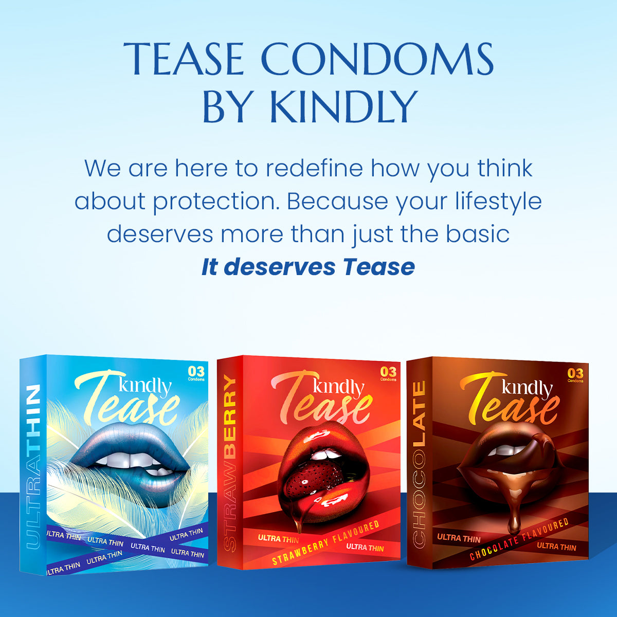 Tease Condoms- Classic Ultra Thin - Pack of 3